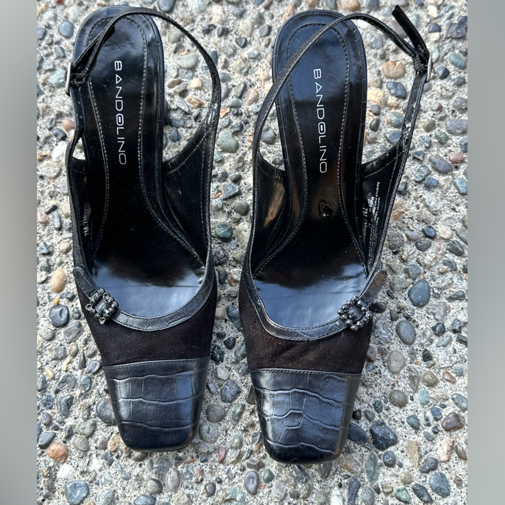 Bandolino sling backs, Black, size 7
